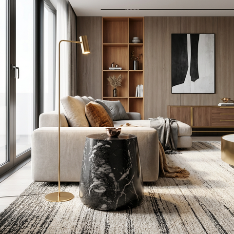 Aries Black - End Table Sunpan