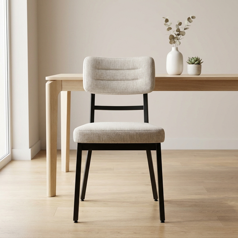 Phoebe Pixel With Black Legs - Dining Chair Amisco (Set Of Two)