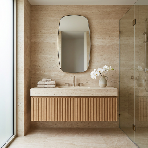 modern gold wall mirror