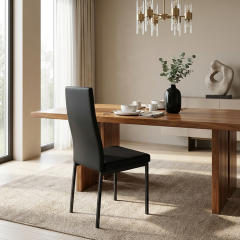 Licorice Curve With Black Legs - Dining Chair Amisco (Set Of Two)