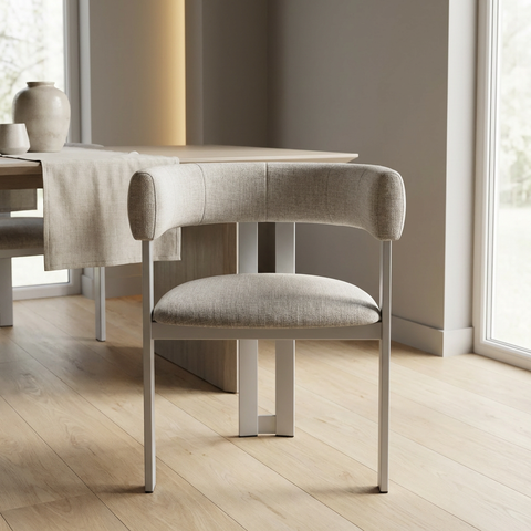 Clarissa Sleet With Grey Legs - Dining Chair Amisco