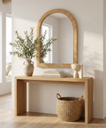 modern rattan wall mirror