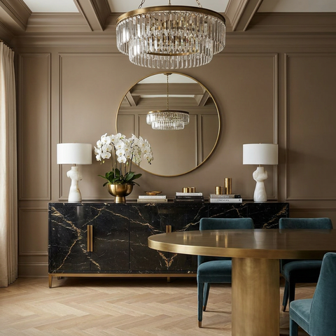 modern gold wall mirror