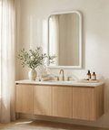 White wall mirror