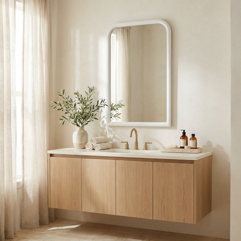 White wall mirror