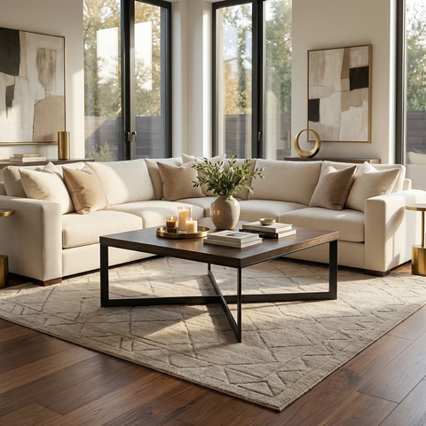 Faye Medium Brown - Coffee Table Mercana