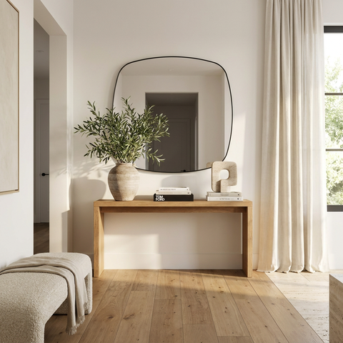 modern black wall mirror
