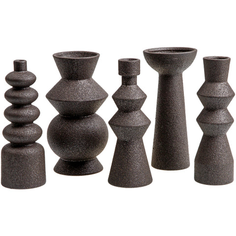 Konark(KNK-001) Black -Vase (Set Of Five)