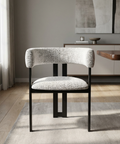 larissa Pixel Black Modern Upholstered Dining Chair -2