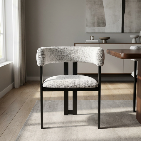 larissa Pixel Black Modern Upholstered Dining Chair -2