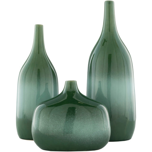 Sparta Green (SPA-002) -Vase (Set Of Three)