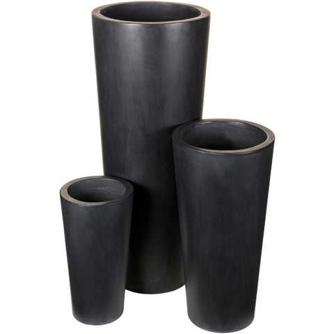 Sea Stone Black (SST-001) -Planter (Set Of Three)