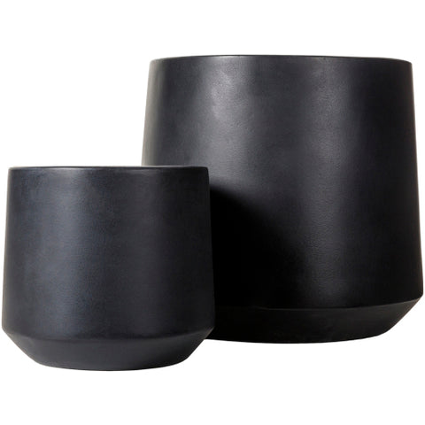 Sea Stone Black (SST-003) -Planter (Set Of Two)