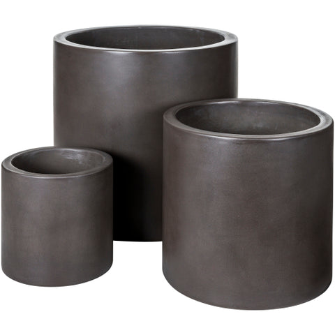 Sea Stone Charcoal (SST-008) -Planter (Set Of Three)