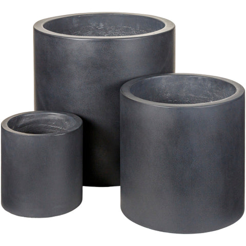 Sea Stone Black (SST-010) -Planter (Set Of Three)