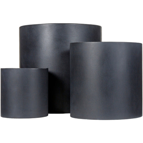 Sea Stone Black (SST-010) -Planter (Set Of Three)