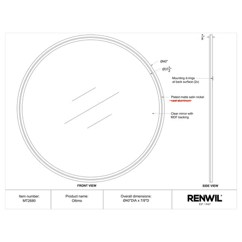 Oltimo - Mirror Renwil