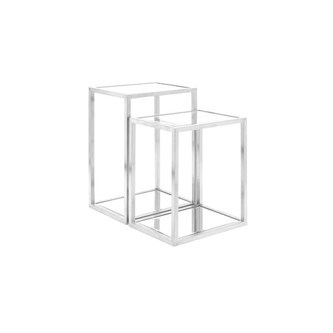 Multi-Level Silver- End Table XC