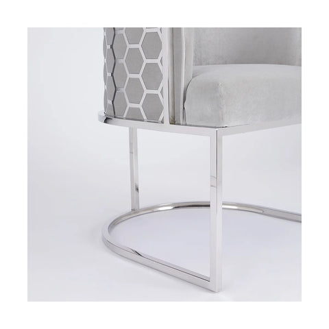 Chamberlain Grey Velvet-Dining Chair XC