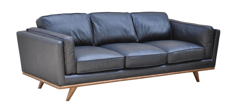 Las Vega Aria Black Leather- Sofa