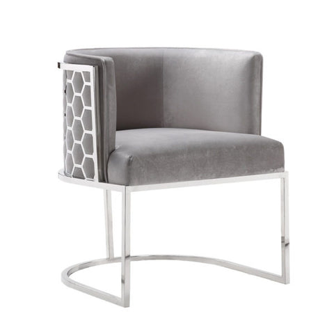 Chamberlain Grey Velvet-Dining Chair XC