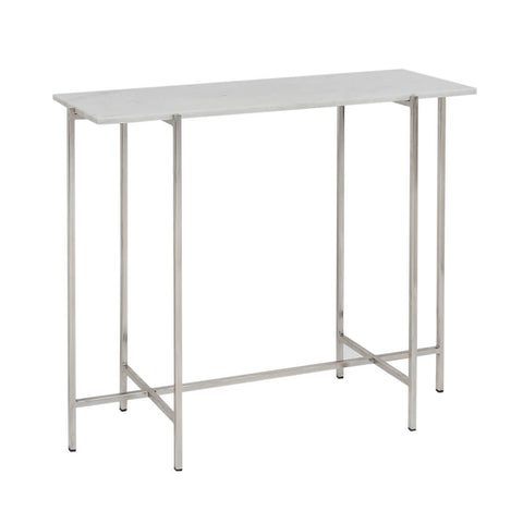 Ida White Marble Silver Frame- Console Table XC