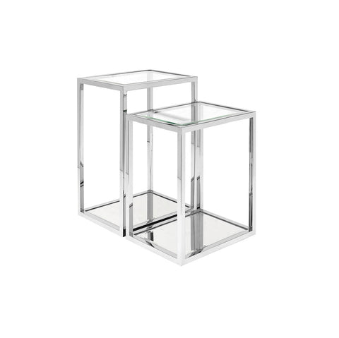 Multi-Level Silver- End Table XC