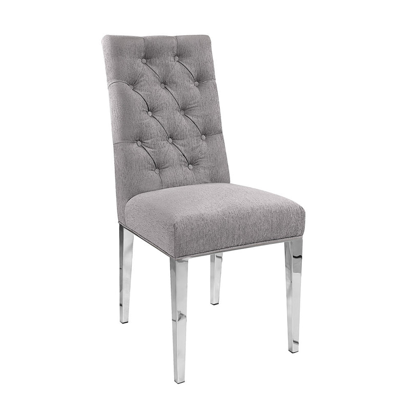 Leslie Platinum Fabric- Dining Chair XC