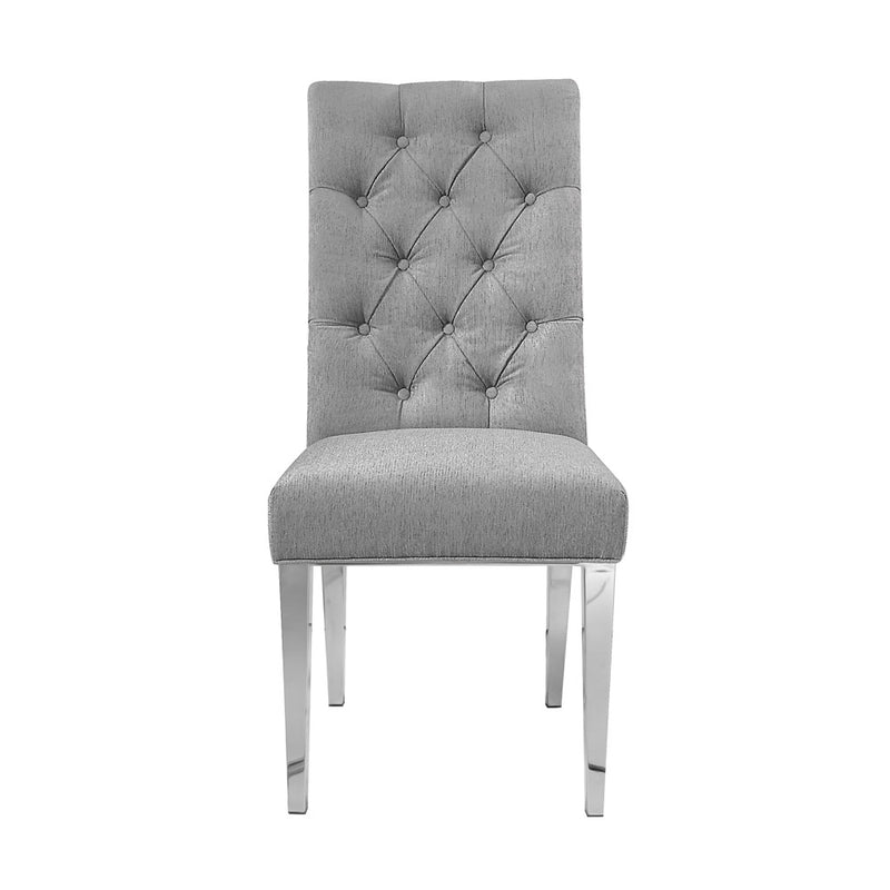 Leslie Platinum Fabric- Dining Chair XC