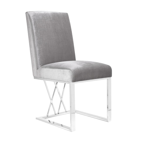 Martini Grey Velvet- Dining Chair XC