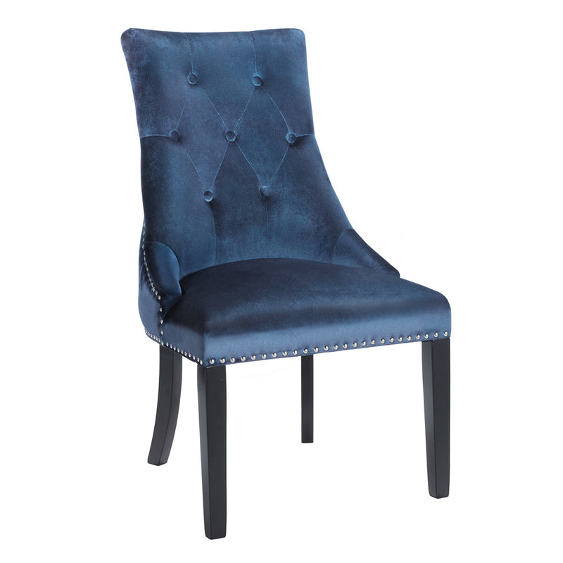 Rimzy Blue Velvet- Dining Chair XC