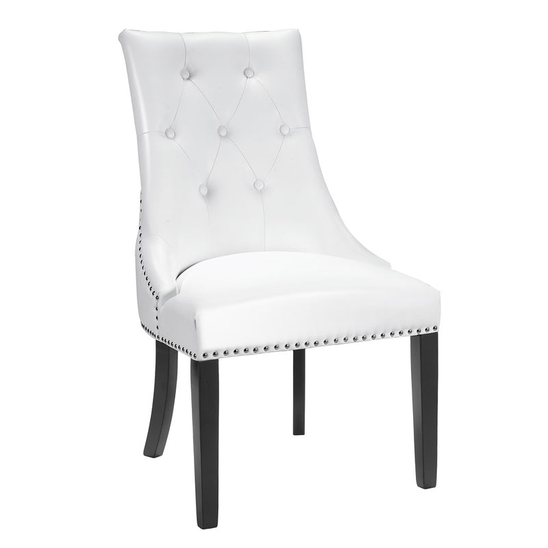 Rimzy White Leatherette- Dining Chair XC