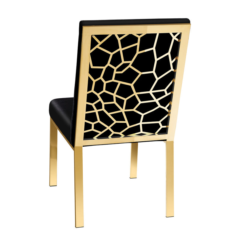 Wellington Black Velvet- Dining Chair XC