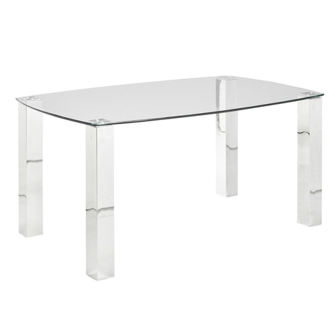 James Polished Steel -Dining Table XC