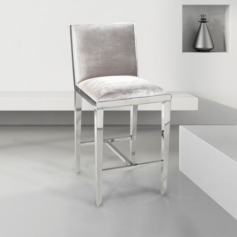 Emario Grey Velvet - Counter Chair XC