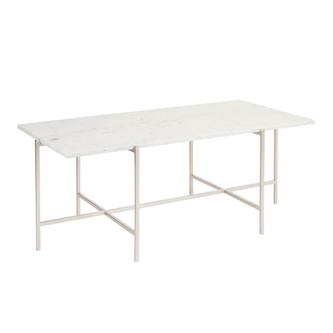 Ida White Marble Silver Frame- Coffee Table XC