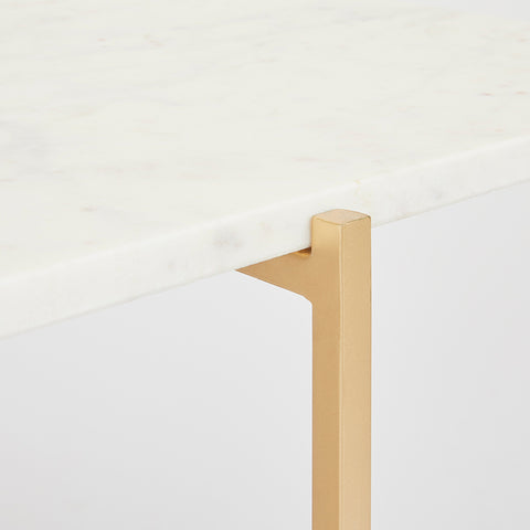 Ida White Marble- End Table XC