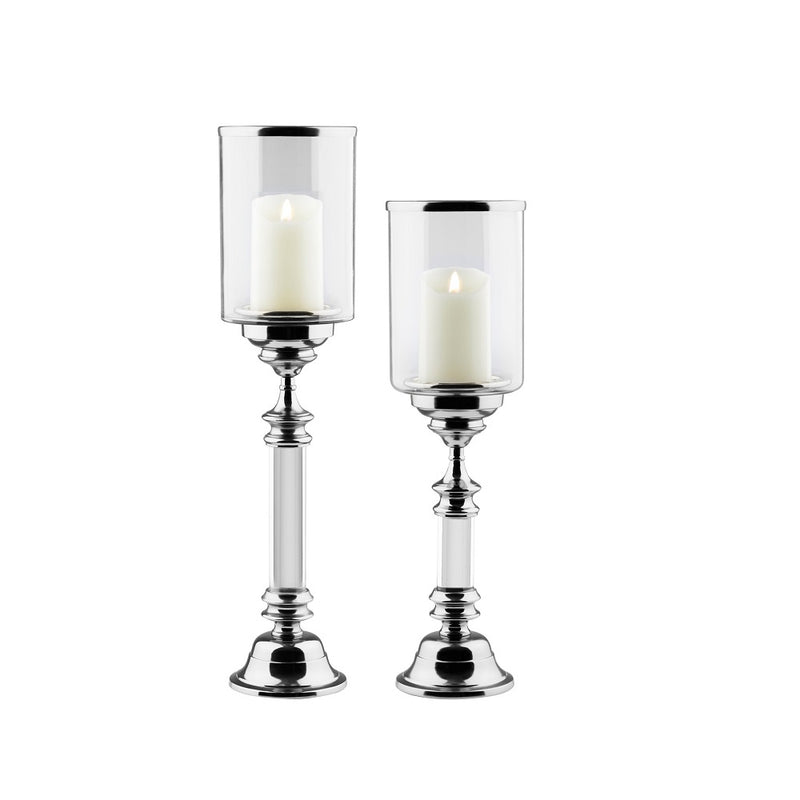 Saben Silver- Candle Holder (Set of Two)