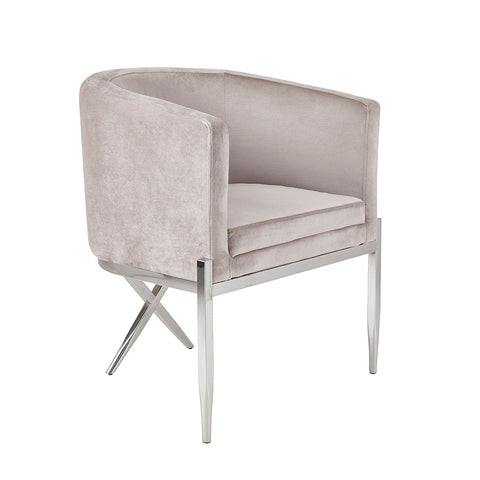 Anton Grey Velvet- Accent Chair XC