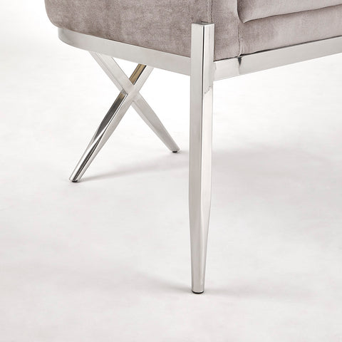 Anton Grey Velvet- Accent Chair XC