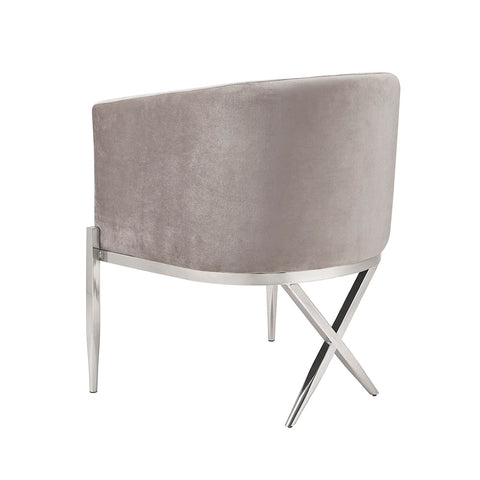 Anton Grey Velvet- Accent Chair XC