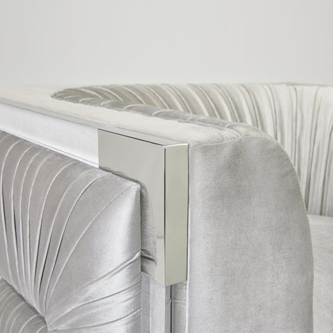 Paloma Grey Velvet-Sofa Chair XC