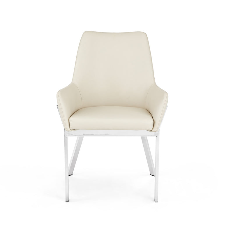 Vivianna Taupe Leatherette-Dining Chair XC