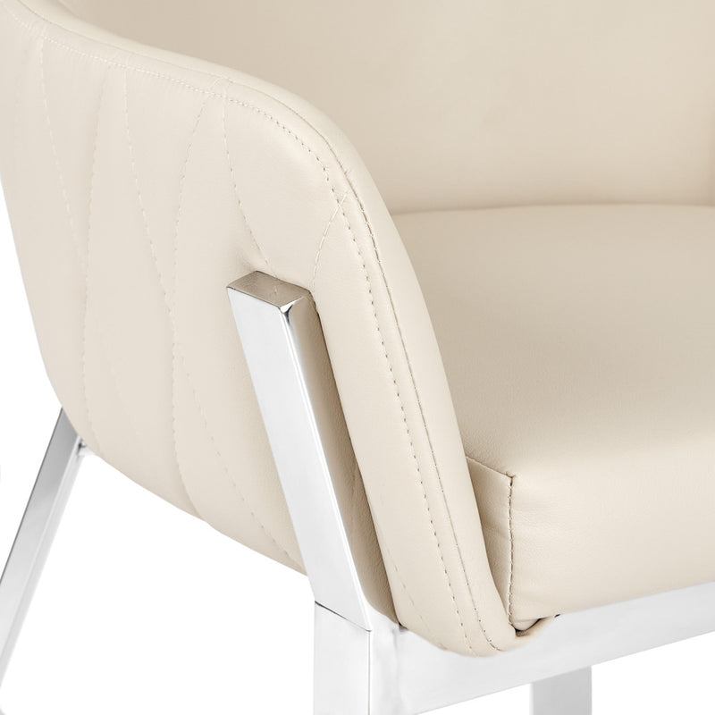 Vivianna Taupe Leatherette-Dining Chair XC