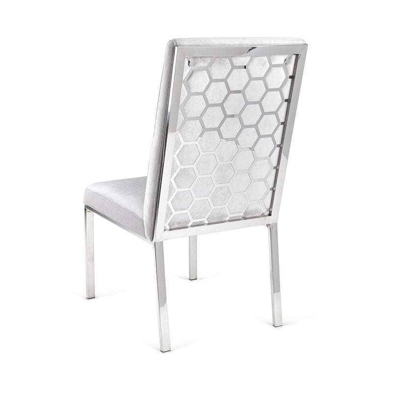 Riley Grey Velvet-Dining Chair XC