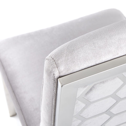 Riley Grey Velvet-Dining Chair XC