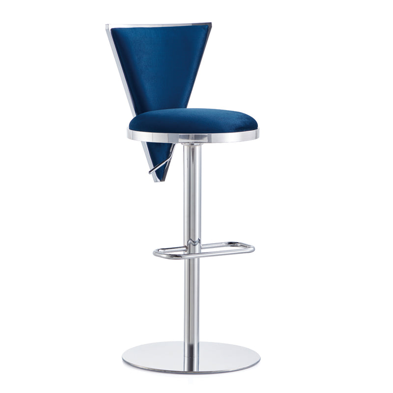 Turin Blue Velvet- Hydraulic Stool XC