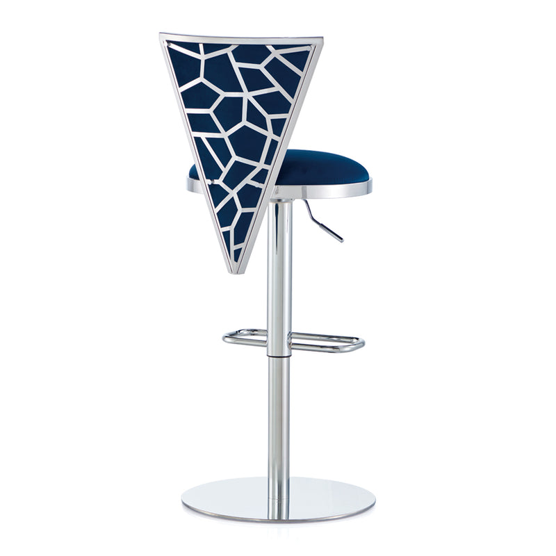 Turin Blue Velvet- Hydraulic Stool XC