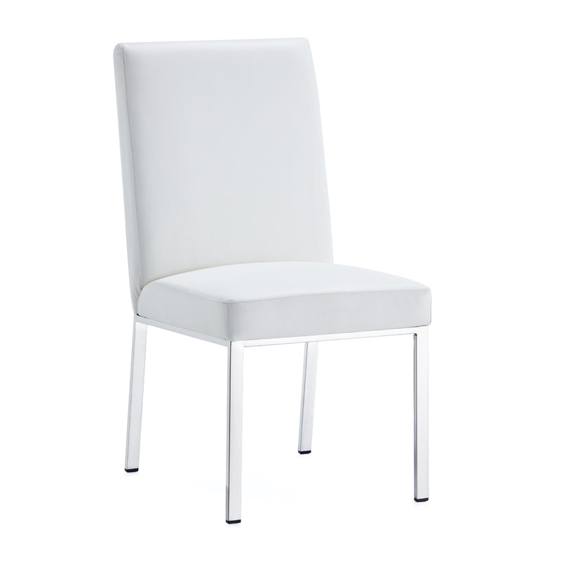 Riley White Leatherette-Dining Chair XC