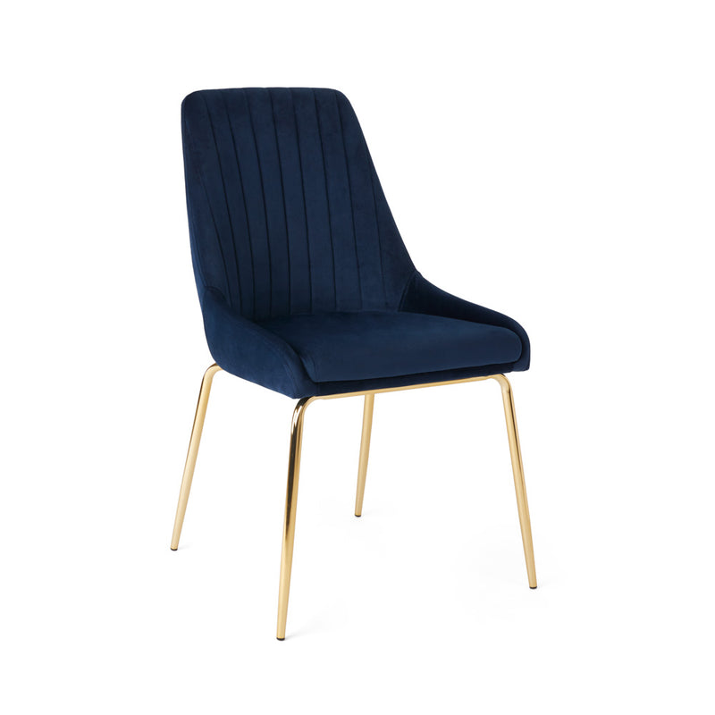 Moira Blue Velvet-Dining Chair XC